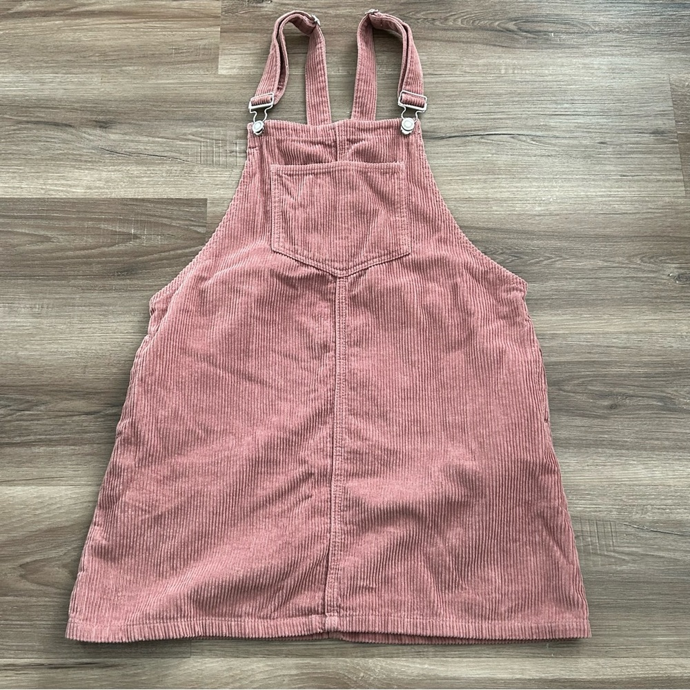 Denim Co. Mauve corduroy overalls, skirt Women Size 8